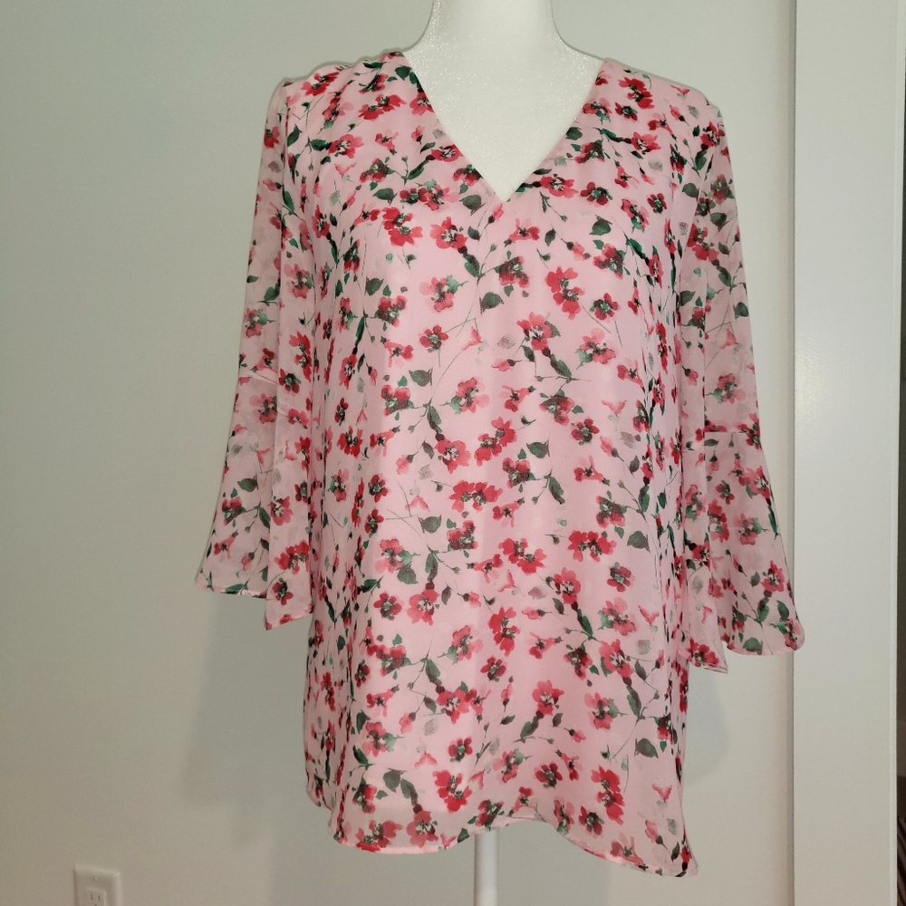 Calvin Klein floral career blouse